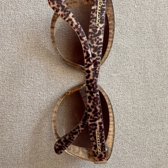 Jimmy Choo Tita/s Leopard Print Cateye Sunglasses  display picture 3